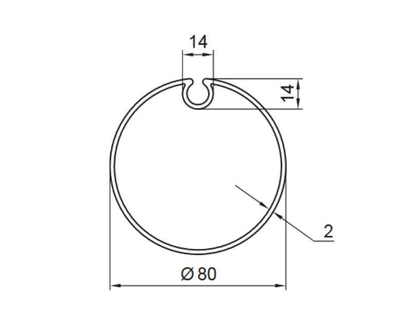 NICE Адаптеры для вала 80x2 с круглым пазом, для приводов M, 515.17802