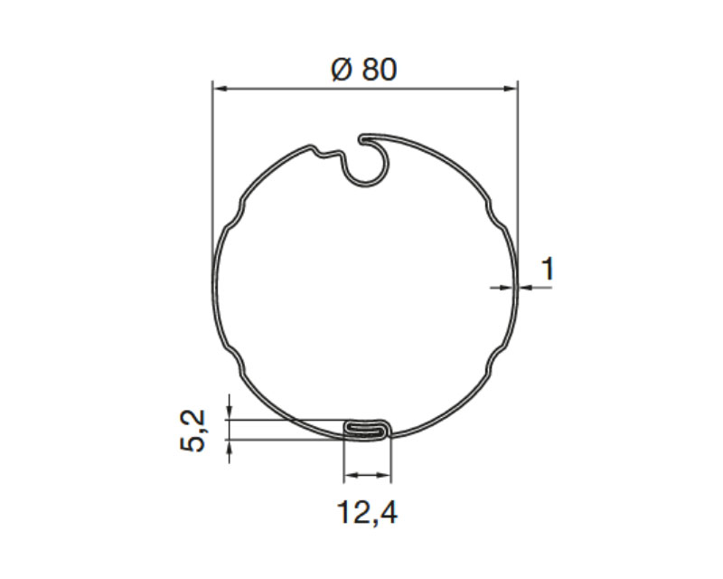 NICE Адаптеры для вала 80x1 с наклонным пазом и эксцентриситетом, для приводов L, 516.17300