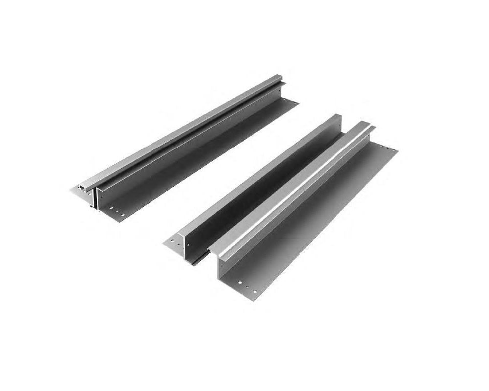 DoorHan Комплект средней части калитки серебристый под панель 550мм, правая калитка, WD-MR(grey)-550