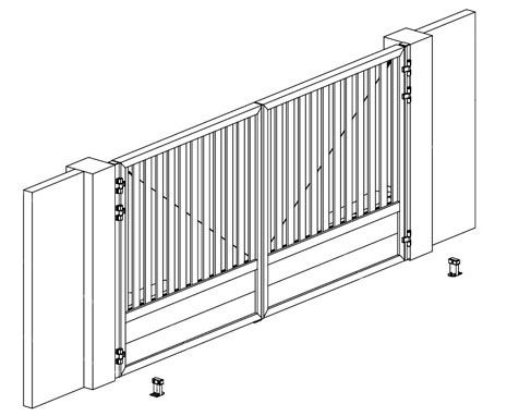 Встроенный в проем монтаж допускает возможность открытия ворот как во двор так и на улицу