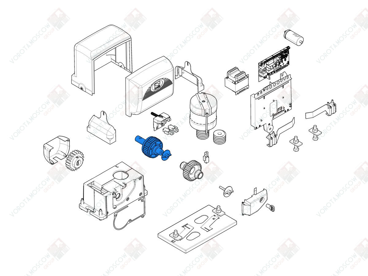 CAME Вал выходной BX в сборе (арт119RIBX007)