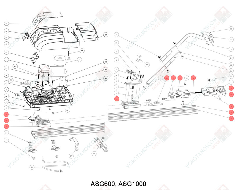 AN-MOTORS Рейка приводная комплектов ASG600/3KIT-L и ASG1000/3KIT-L (рейка длинной 3,5м), ASG.101/35