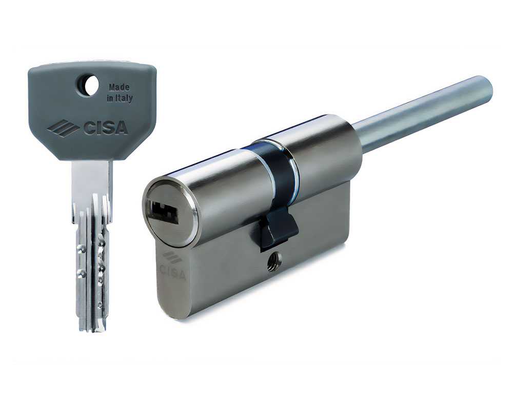 CISA Цилиндр серии ASIX P8 ключ-шток 90мм (60х30) никель, 1.0Q317.87.0.12.00.С5