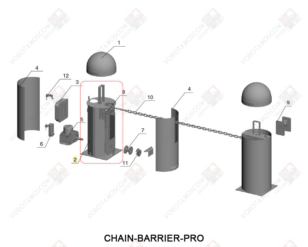 DoorHan Каркас Chain-barrier(Master)-PRO, DHCH-2PRO