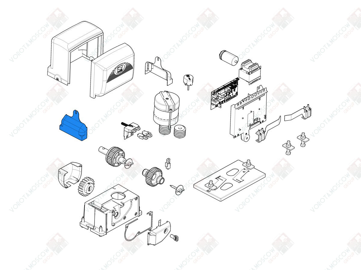 CAME Боковая крышка левая BX (арт119RIBX006)