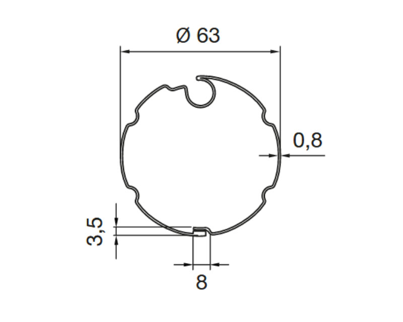 NICE Адаптеры для вала 63x0.8 с наклонным пазом с эксцентриситетом, для приводов M, 515.16300