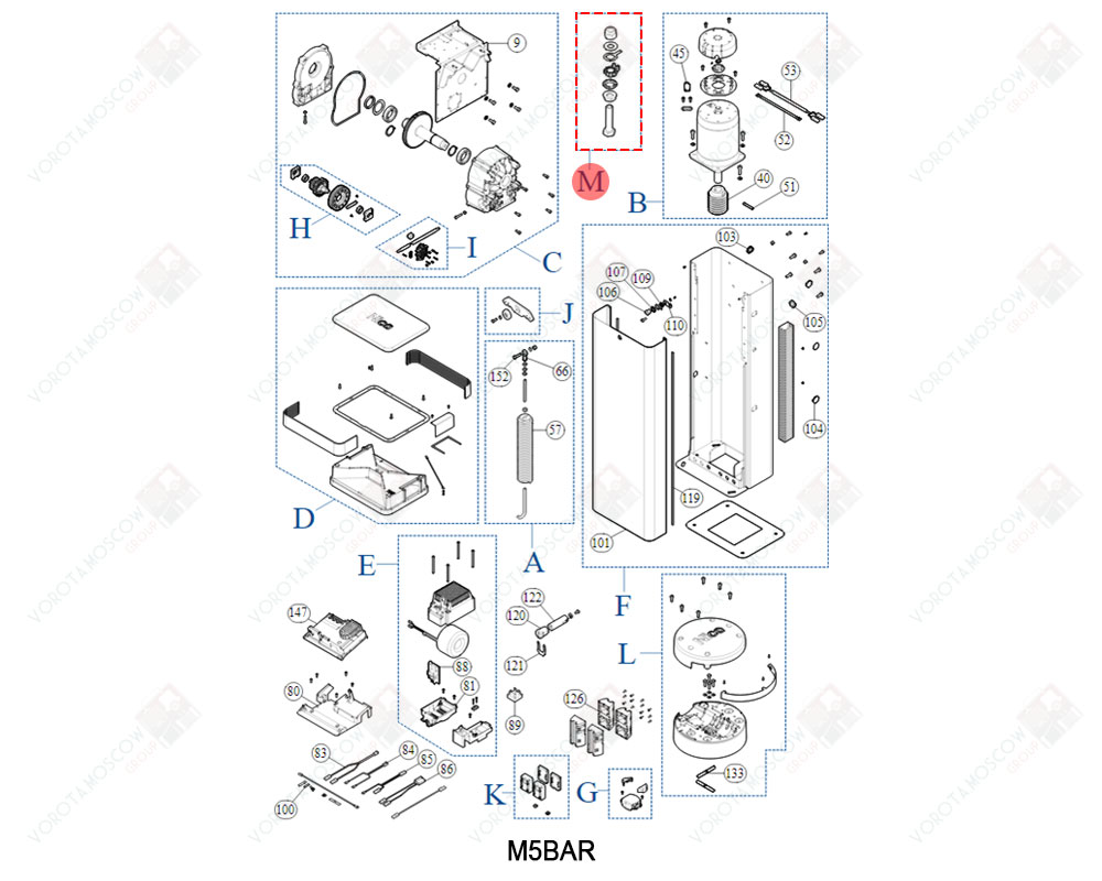 NICE Комплект концевого выключателя, SPAMG165A00B