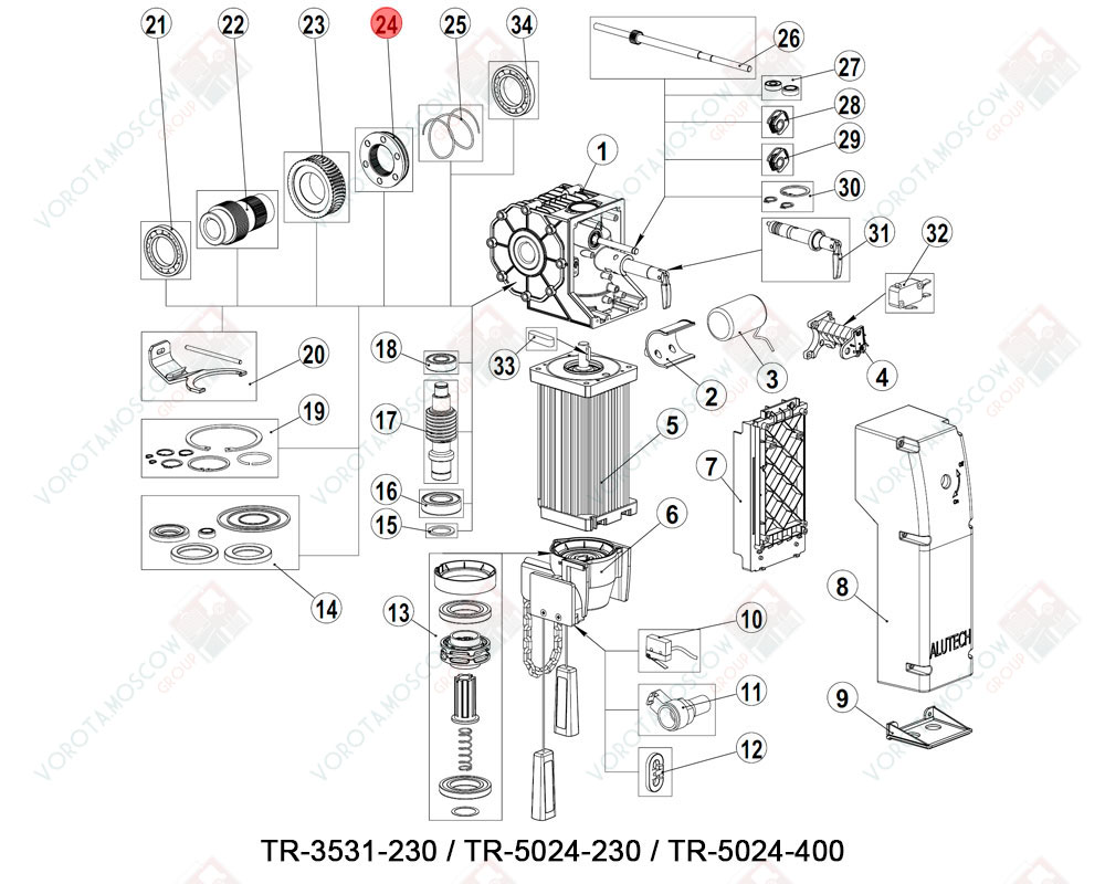 ALUTECH Муфта TR230.24-F, 657000140