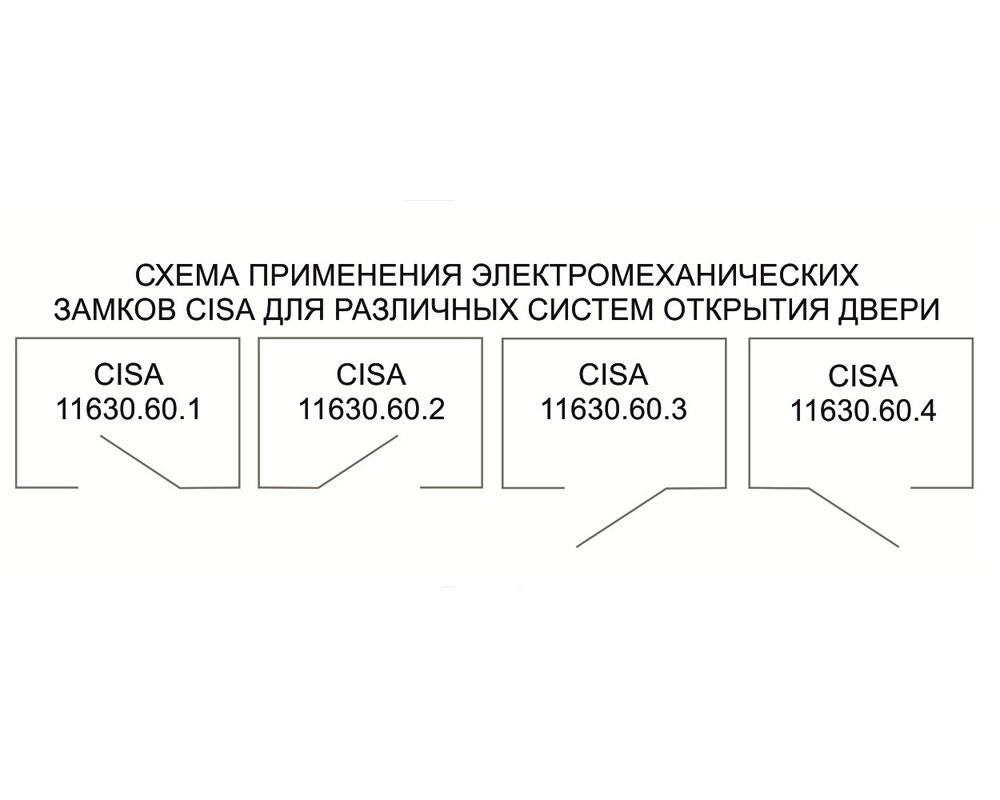 CISA Накладной электромеханический замок, 1.11630.60.4