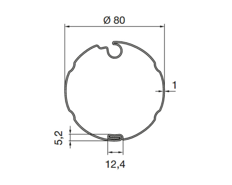 NICE Адаптеры для вала 80x1 с наклонным пазом и экцентриситетом, для приводов M, 515.17300