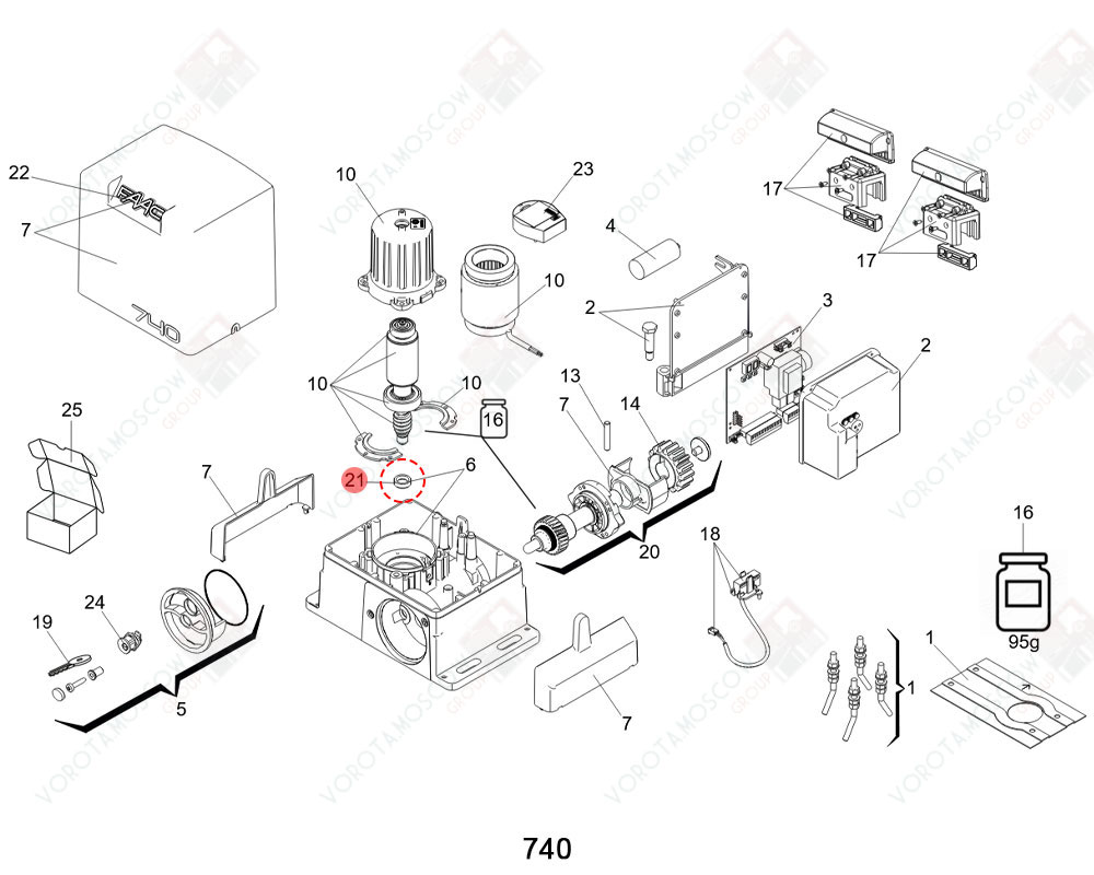 FAAC Запчасть BUSHING FOR 740 741 BODY, 63000160
