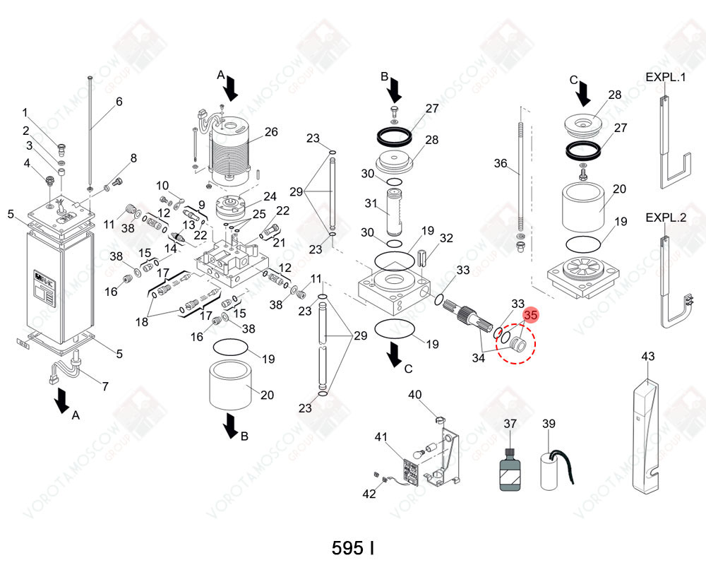 FAAC Запчасть 593 PIGNON BUSH, 7089265