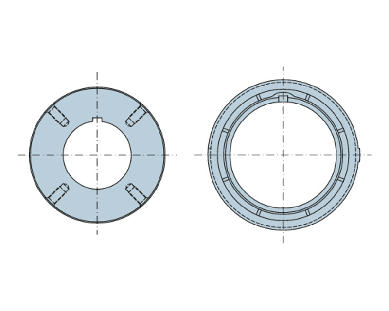 NICE Адаптеры для вала 133x2 mm с отверстиями M8, для приводов XL, 517.21331