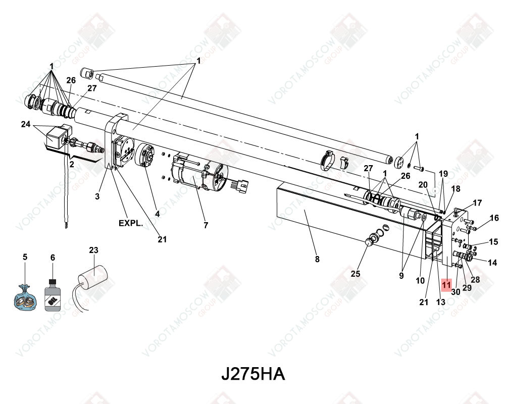 FAAC Верхний фланец J275HA, 63001026