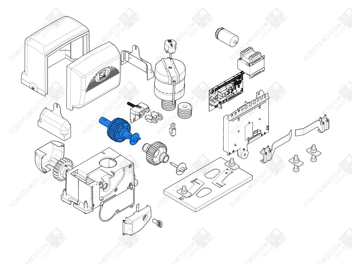 CAME Вал выходной BX в сборе (арт119RIBX007)