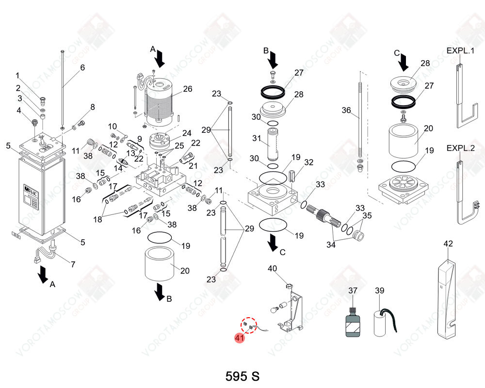 FAAC Запчасть 595 WIRED PUSHBUTTON, 7571145