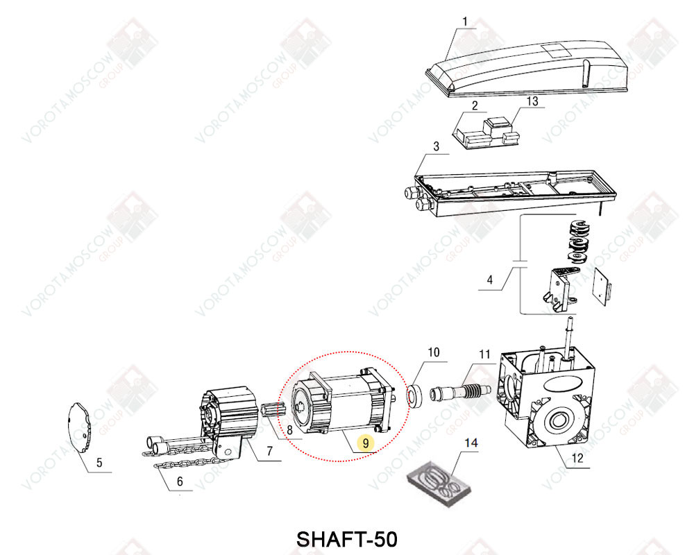 DoorHan Мотор Shaft-50/50PRO, SH50-4