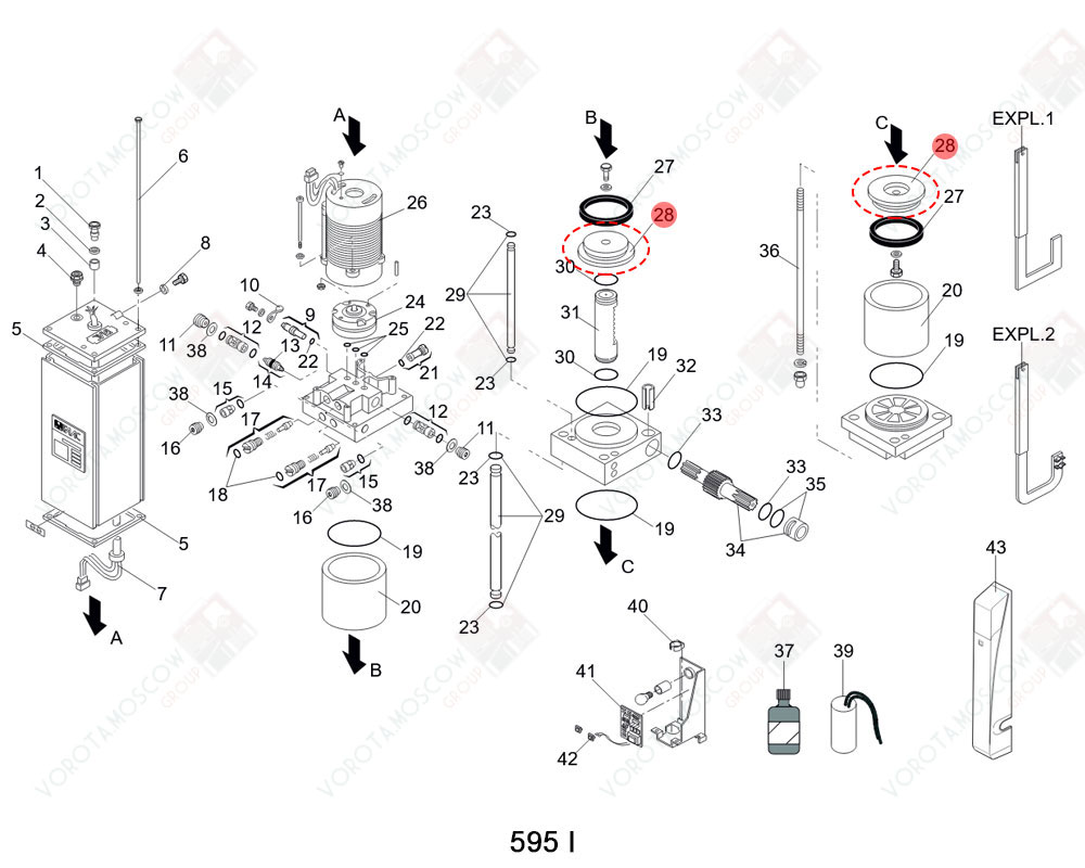 FAAC Запчасть 593 PISTON, 7350295