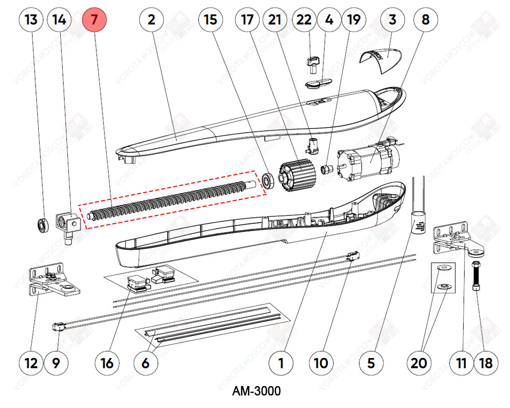 ALUTECH Винт ходовой, AM3000.07-F