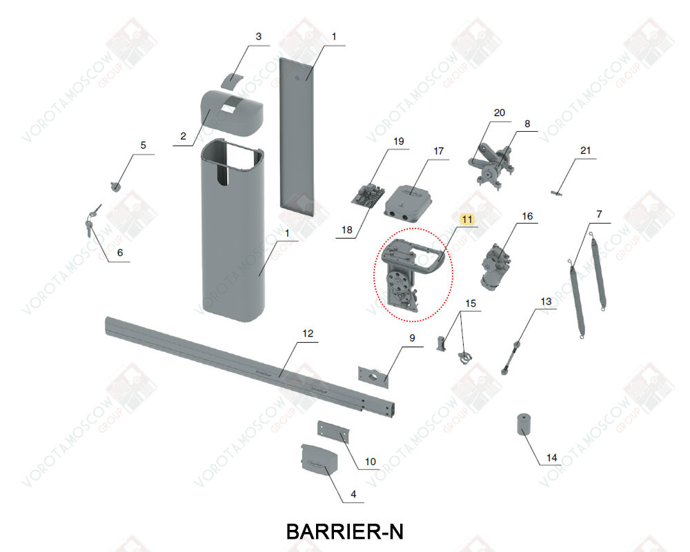 Шлагбаум barrier n редуктор