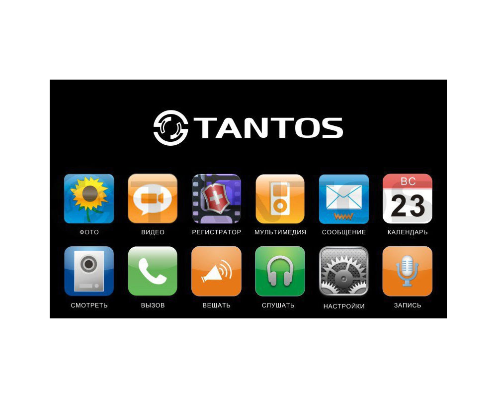 TANTOS Монитор видеодомофона, цветной, запись кадров/роликов, TFT LCD 7", NEO (VZ или XL)
