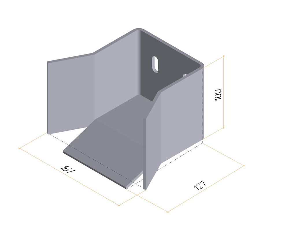 DOORHAN Ловитель нижний без кронштейна для балки 95х88х5 мм, DHS20140-01