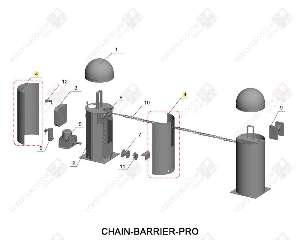 DoorHan Корпус Chain-barrier(Master)-PRO, DHCH-3PRO