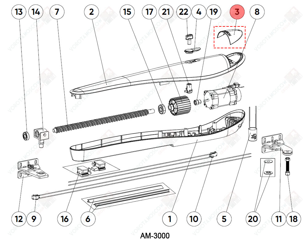 ALUTECH Крышка задняя, AM3000.03-F