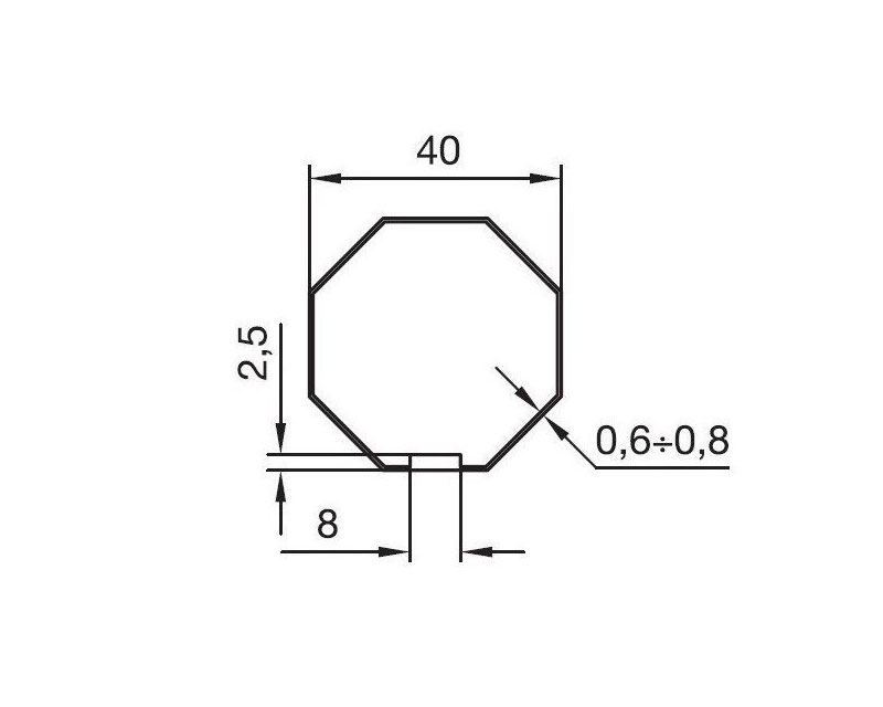 NICE Адаптеры для стального октогонального вала 40х(0,6÷0,8) c пазом, для приводов S, 503.04000