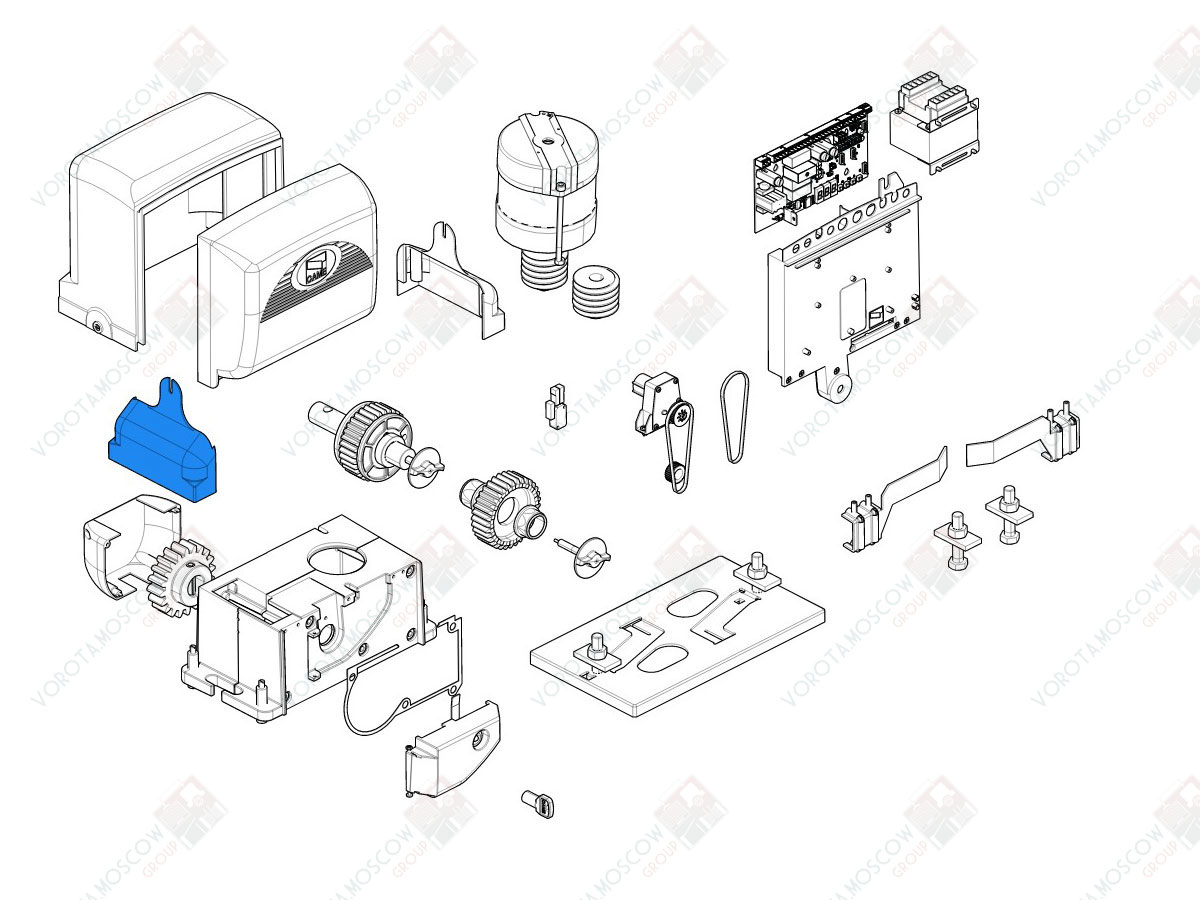 CAME Боковая крышка левая BX (арт119RIBX006)