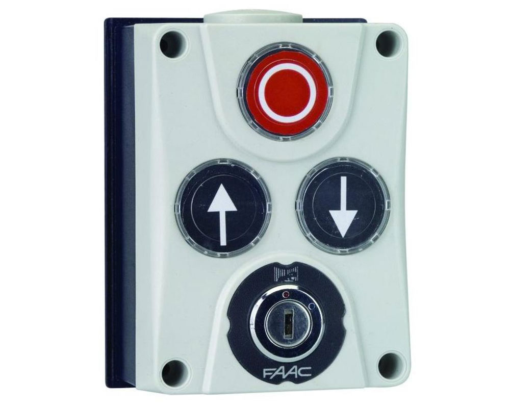 FAAC Панель управления XB300 3-х кнопочная с ключом, настенный монтаж, 402500