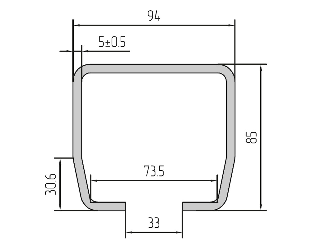 ALUTECH Комплект системы оцинкованной 6 метров для сдвижных ворот весом до 700 кг., SG.02.001.A6KZ