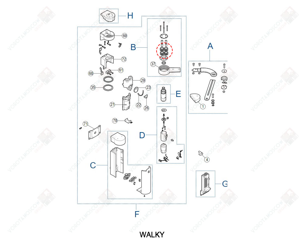 NICE Комплект шестерен WALKY, PMD2425.4610