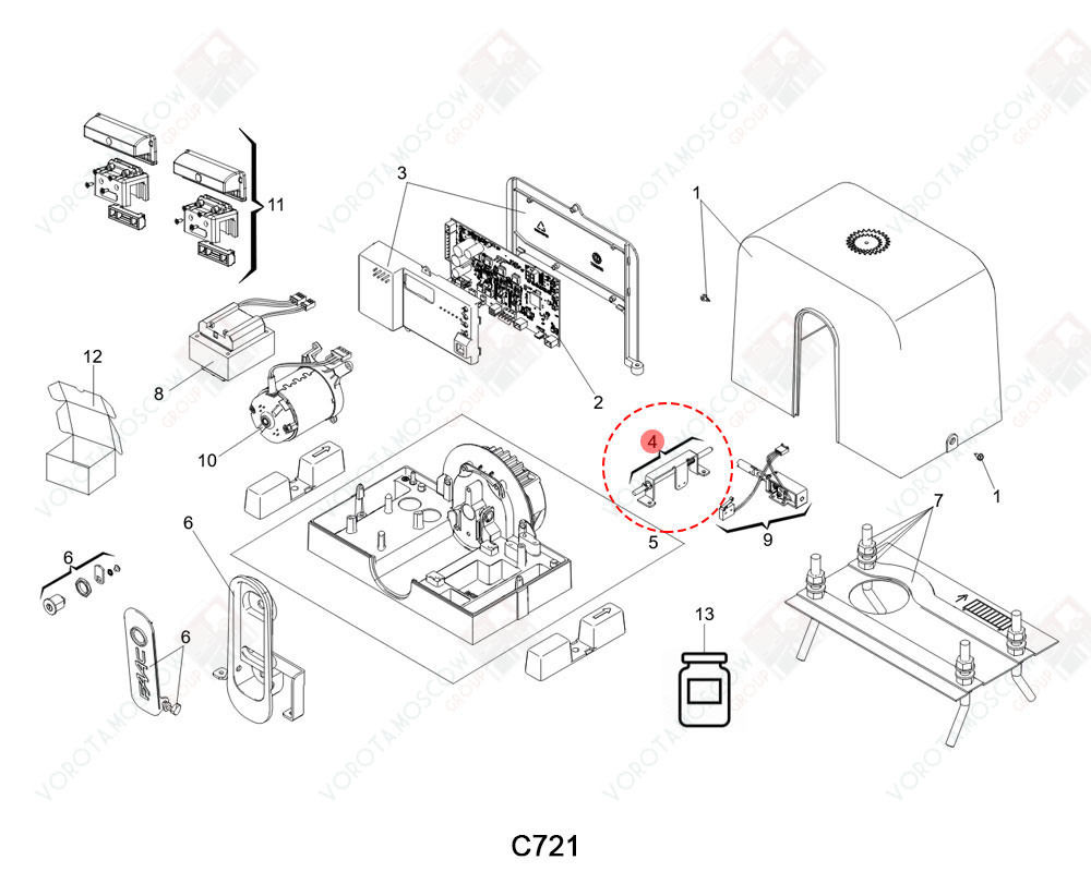 FAAC Запчасть C720/C721 RELEASE, 63001305