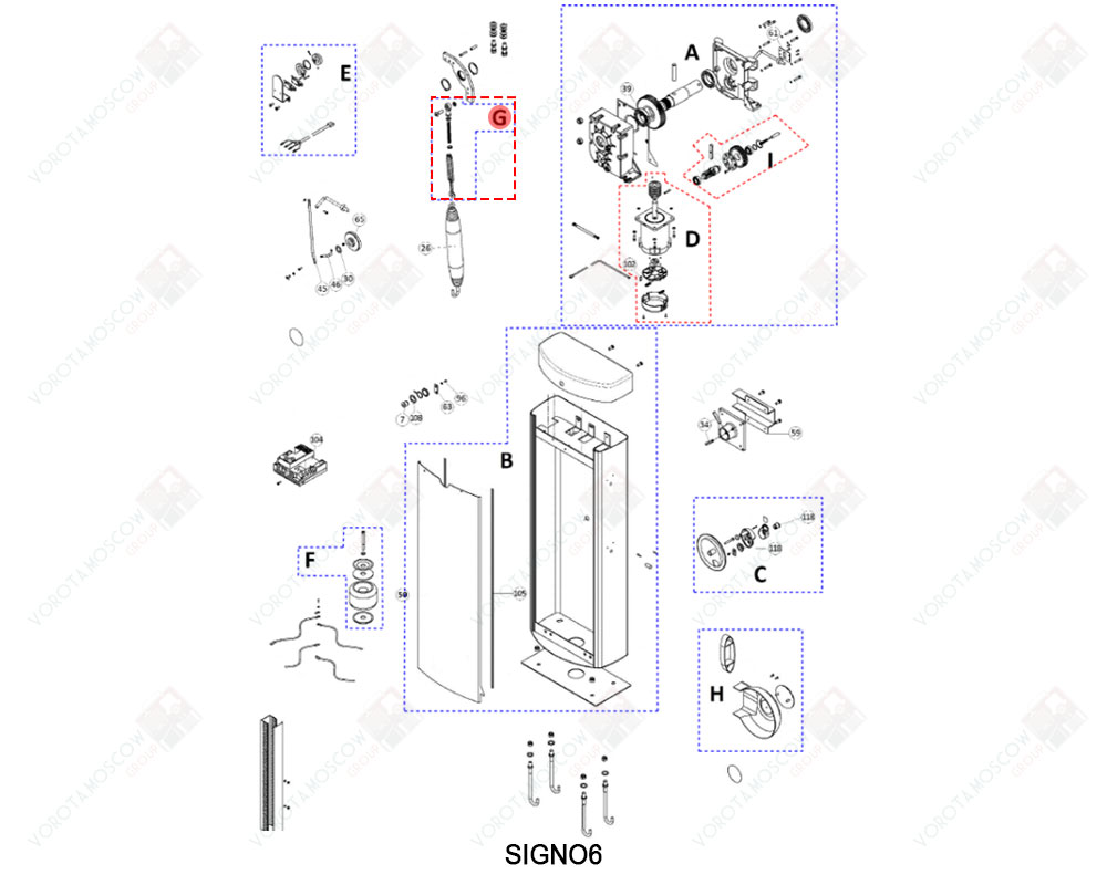 NICE Комплект крепления  пружин, SPAMG197B00A