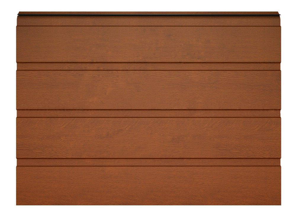 ALUTECH Ворота секционные Trend, S-Гофр, Smooth Золотой Дуб Ш2750хВ2250 мм.
