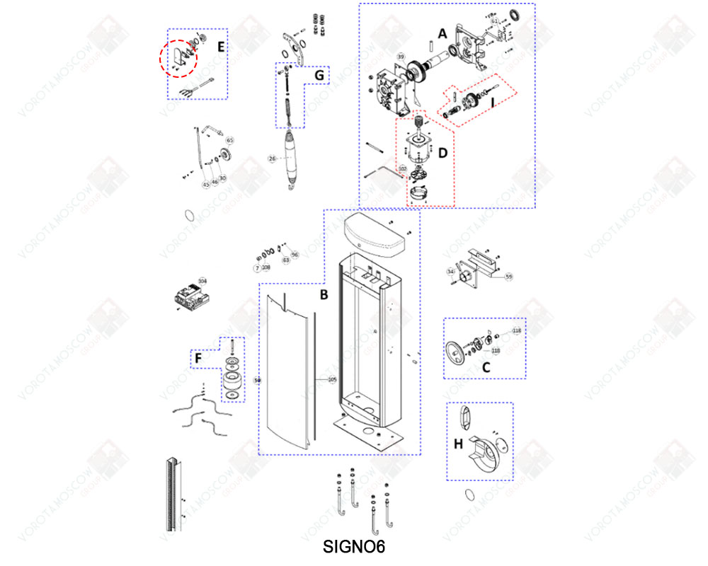 NICE Крепление концевиков SIGNO, PMD0876R01.4610