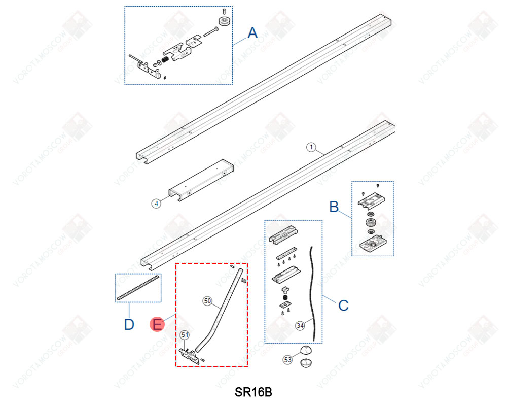 NICE Комплект тяги, SPGAP16700