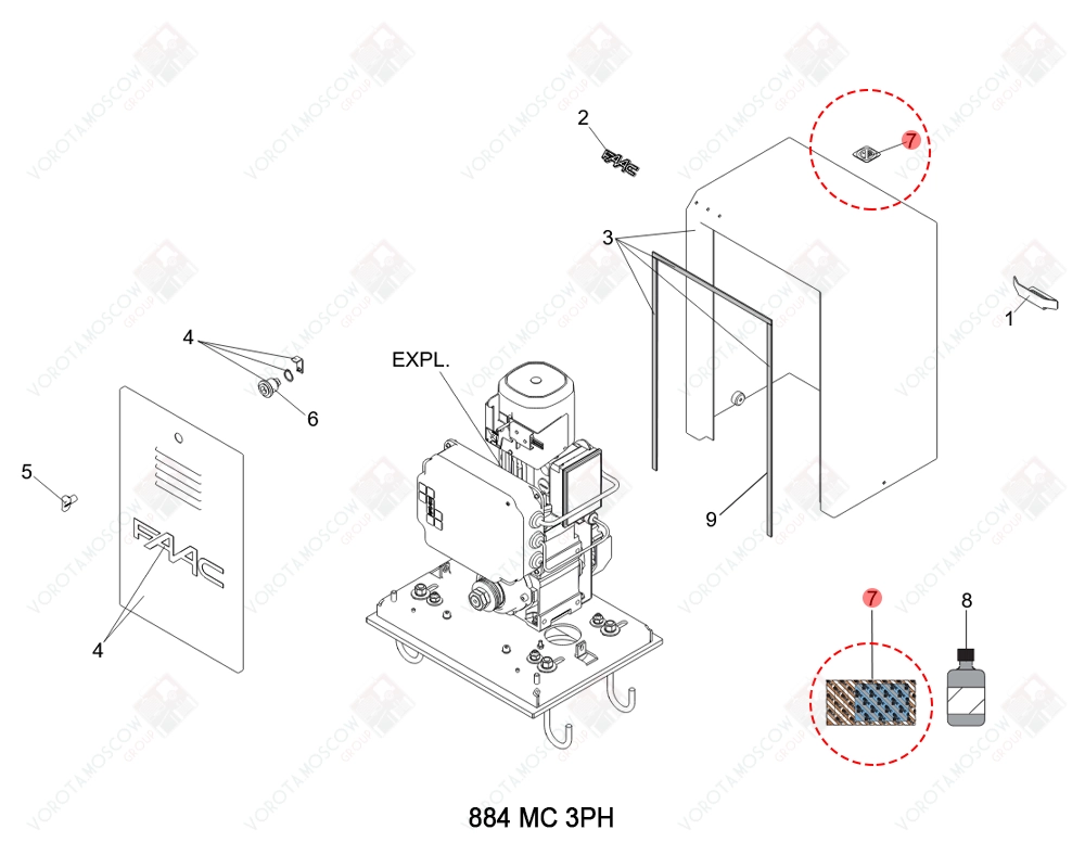FAAC Запчасть SKINPACK 884, 3906025