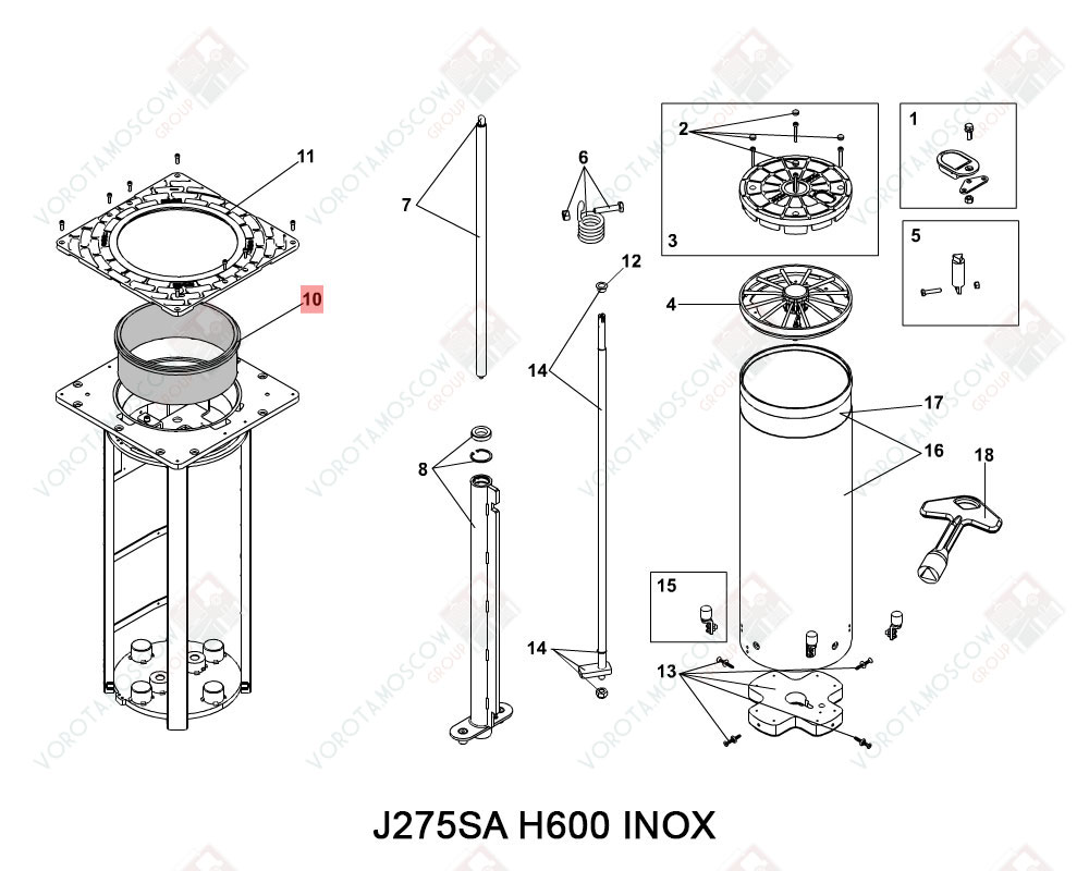 FAAC Верхняя втулка для  J275HA, 63002255