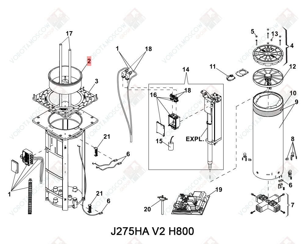 FAAC Верхняя втулка для  J275HA, 63002255