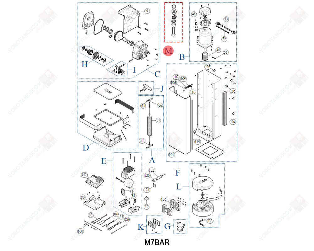 NICE Комплект концевого выключателя, SPAMG165A00B