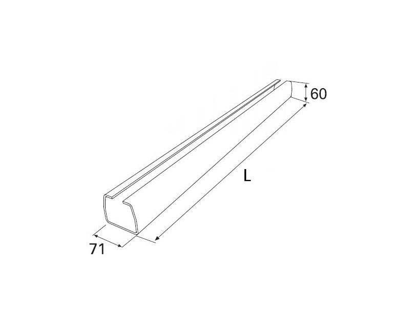 DOORHAN Комплект для сборки откатных (сдвижных) ворот до 400 кг 71x60x3.5 L=7000 мм., DHS20370