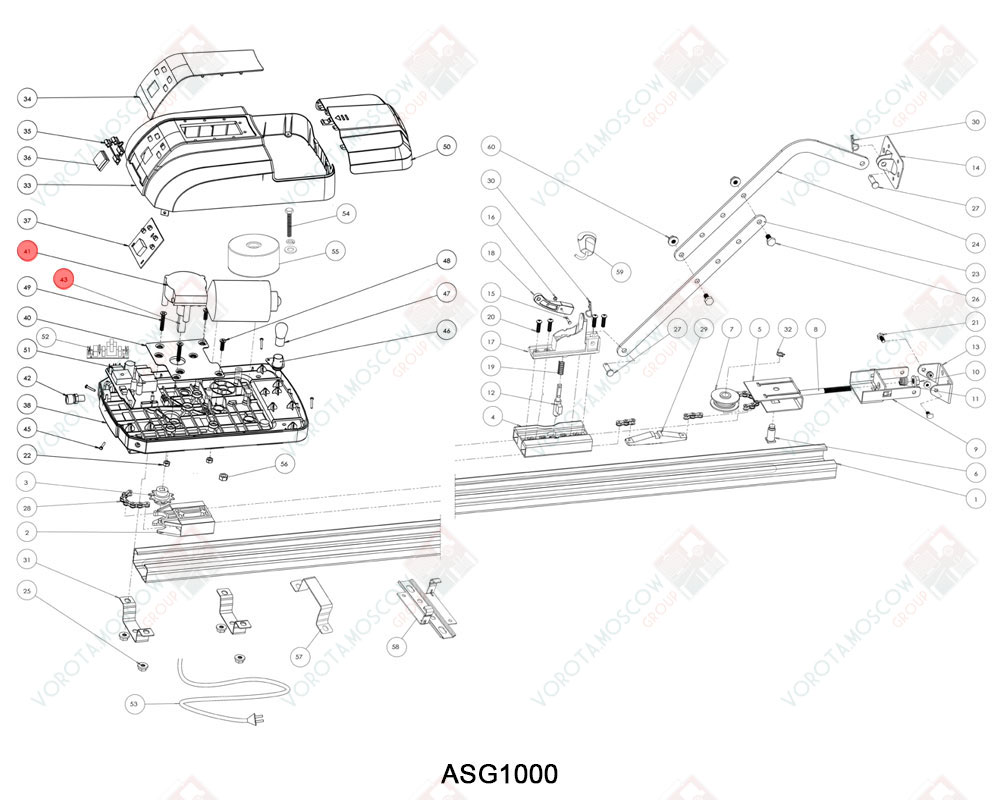 AN-MOTORS Мотор-редуктор привода ASG1000, ASG.105/1000