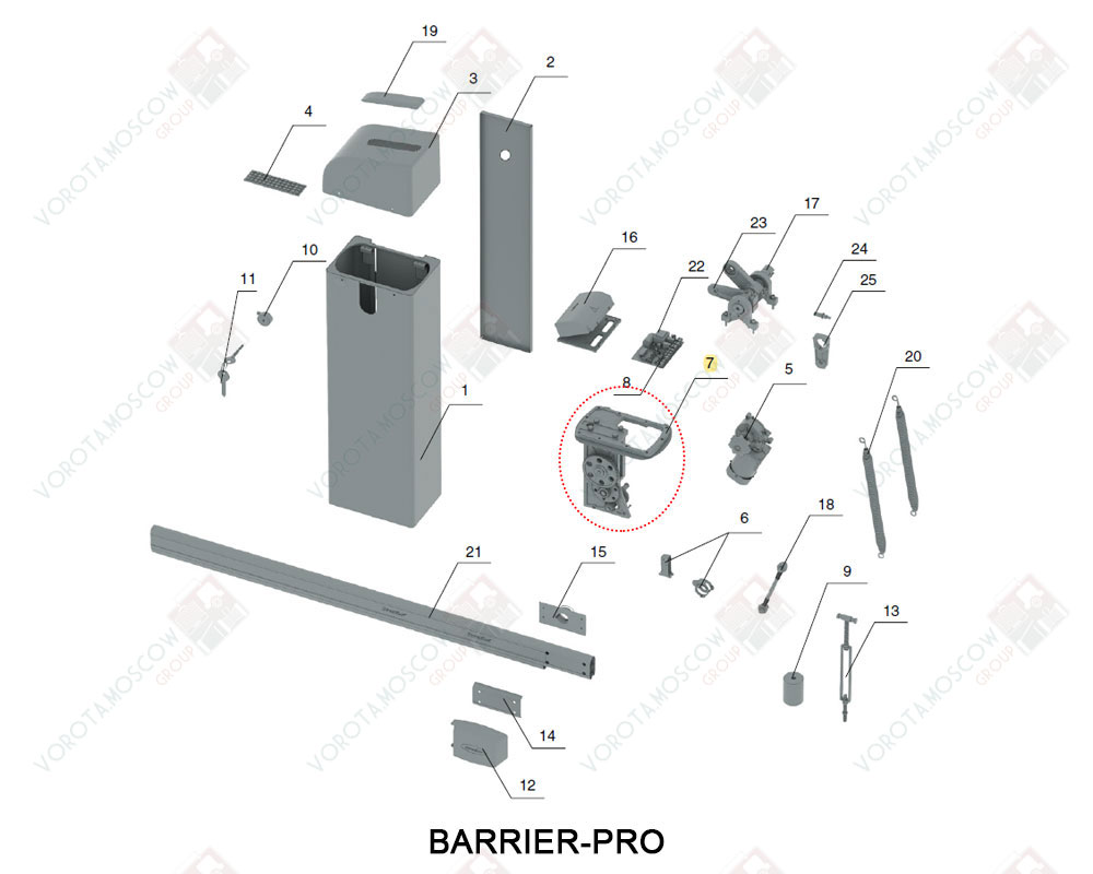 Шлагбаум barrier n редуктор