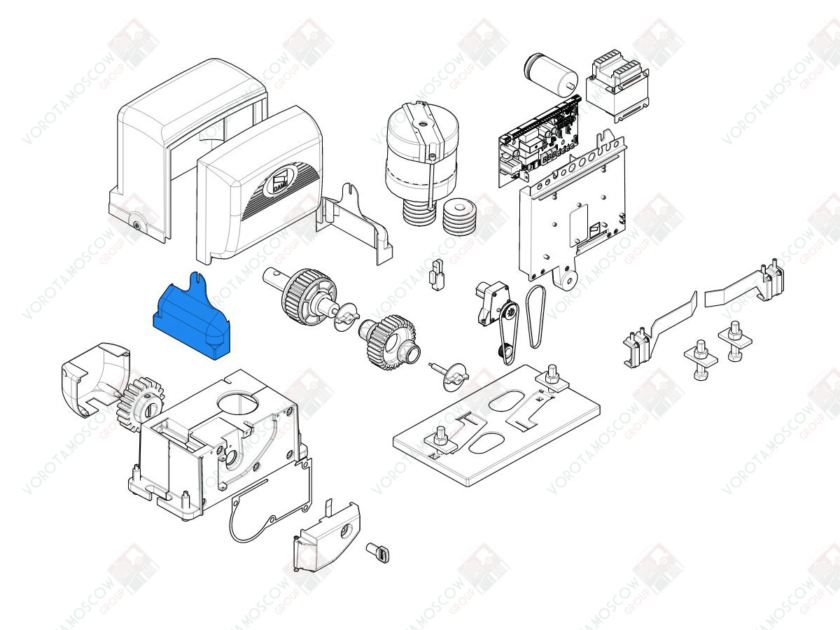 CAME Боковая крышка левая BX (арт119RIBX006)