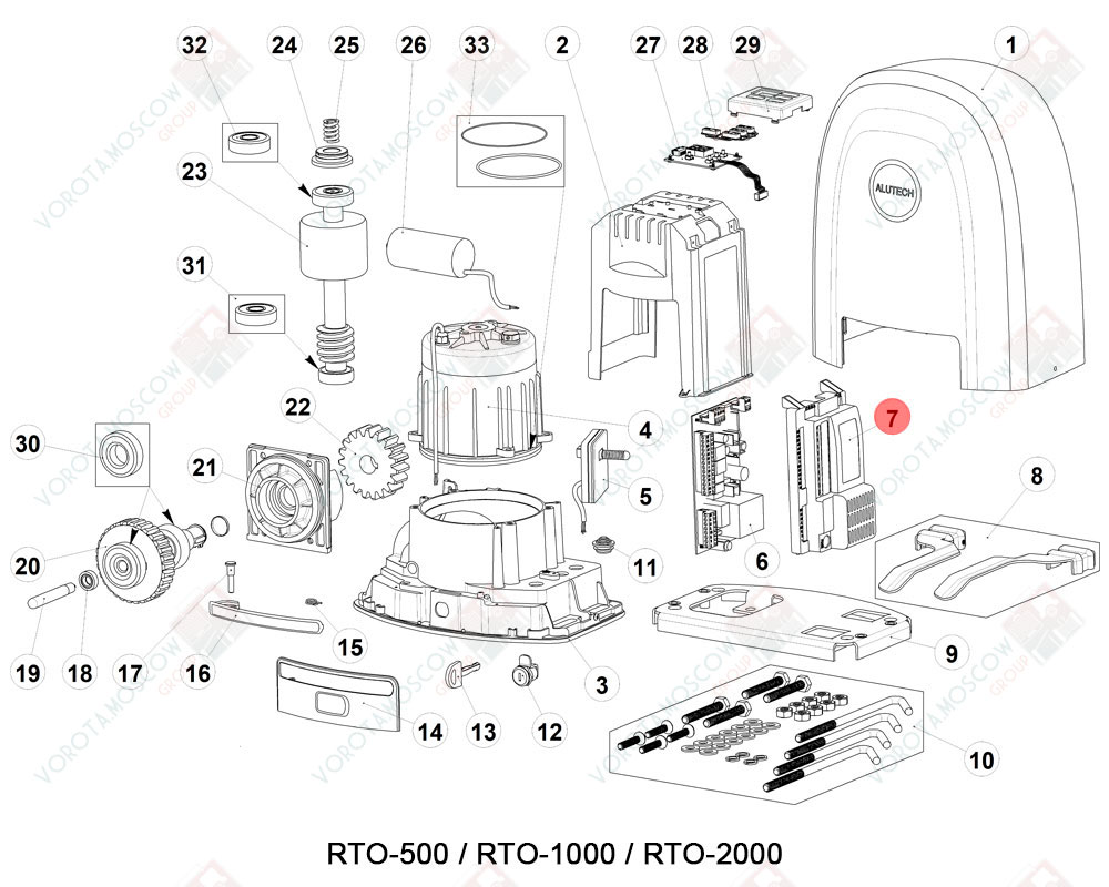 ALUTECH Крышка платы основной, RTO.07