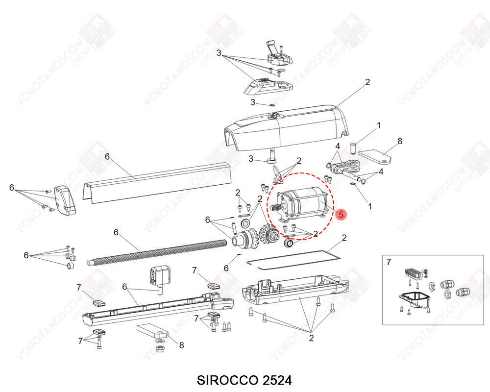 FAAC Запчасть 409/411/413/415 24V MOTOR, 60202205