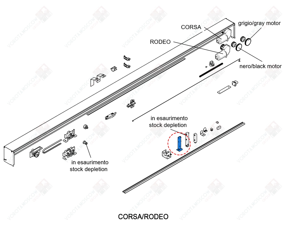 CAME Комплект нижнего замка (арт119RIP102) CAME Комплект нижнего замка (арт119RIP102)