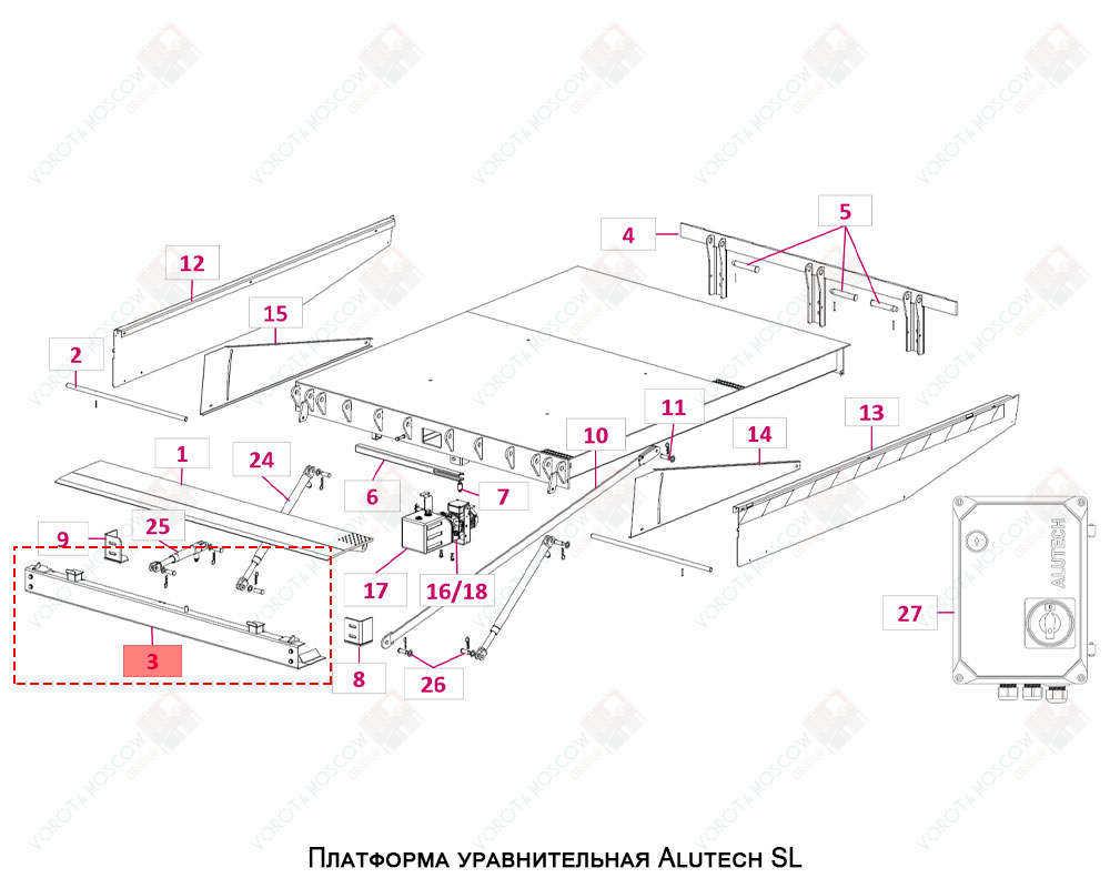 ALUTECH Опора, FLGU.20.SLSBM.60.000-02